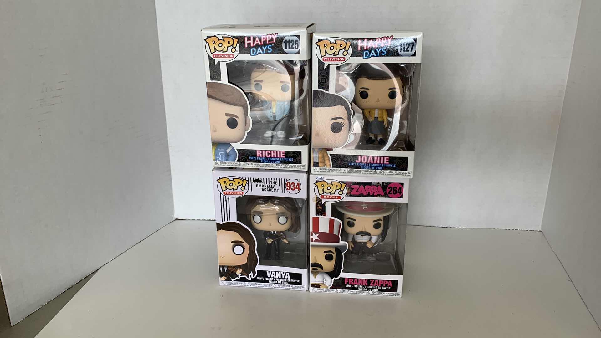 Photo 1 of FOUR FUNKO POPS: HAPPY DAYS FRANK ZAPPA
