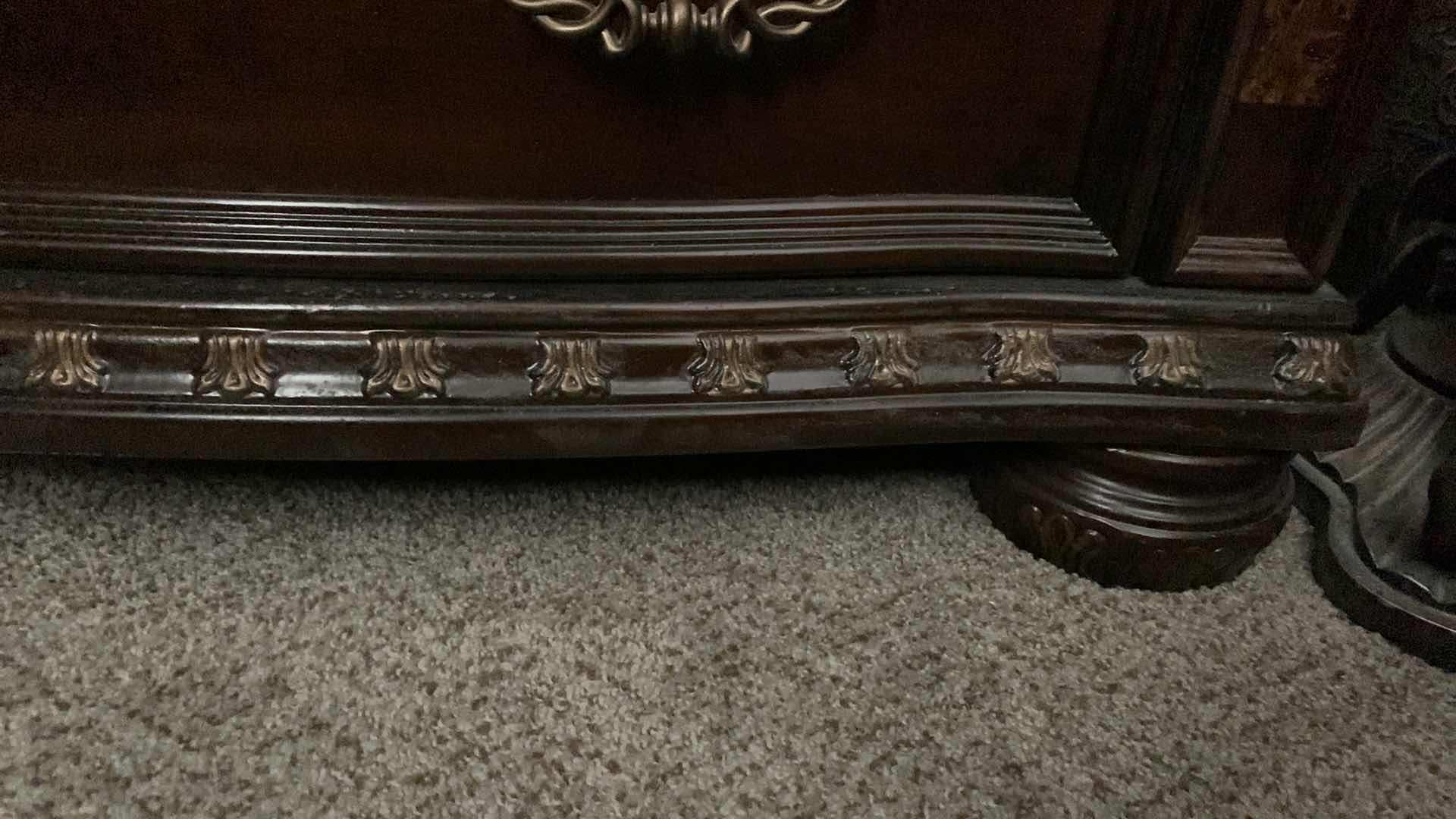 Photo 1 of HARDWOOD ORNATE 5 DRAWER DRESSER 40” X 18” H 53”