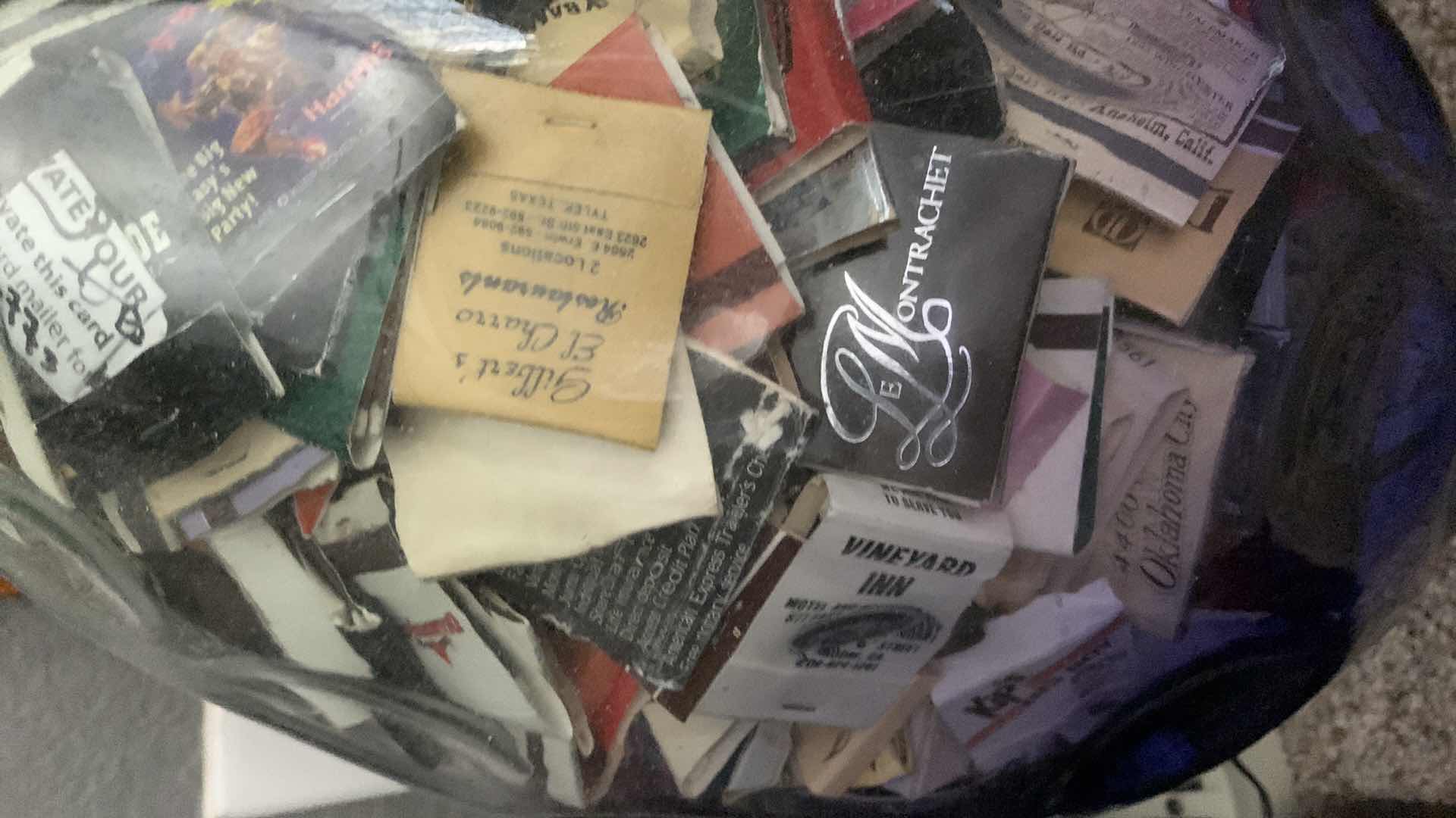 Photo 2 of LARGE GLASS VASE FULL OF MATCHES 27” TALL