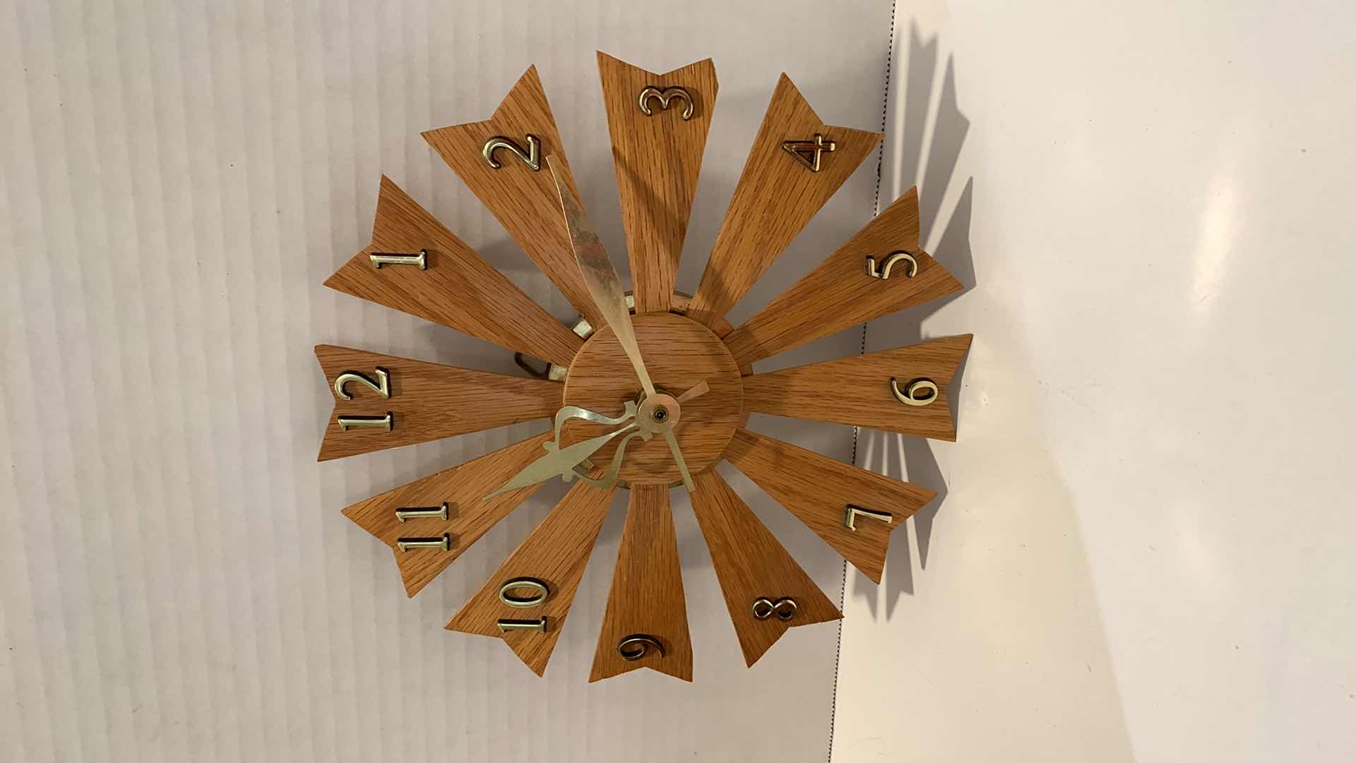 Photo 1 of 2 WOOD TABLE AND WALL CLOCKS