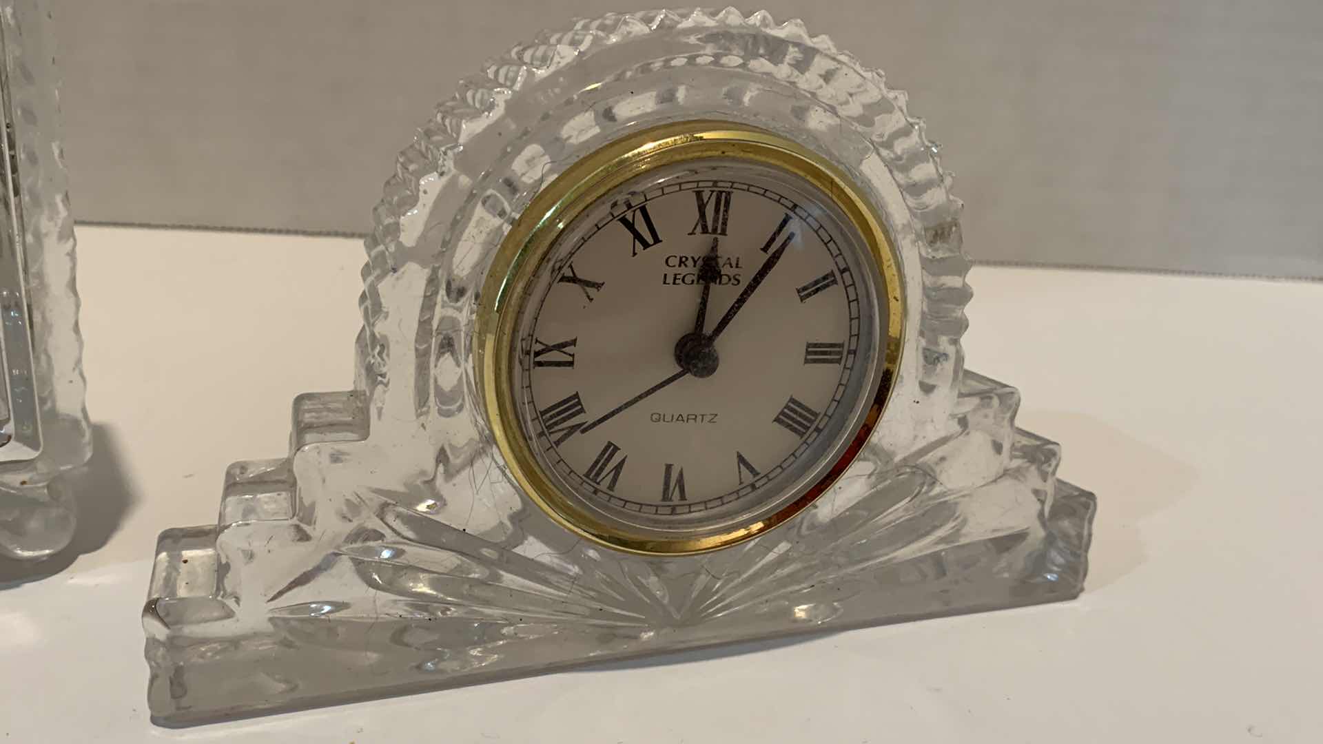 Photo 1 of 2 CRYSTAL TABLE CLOCKS
