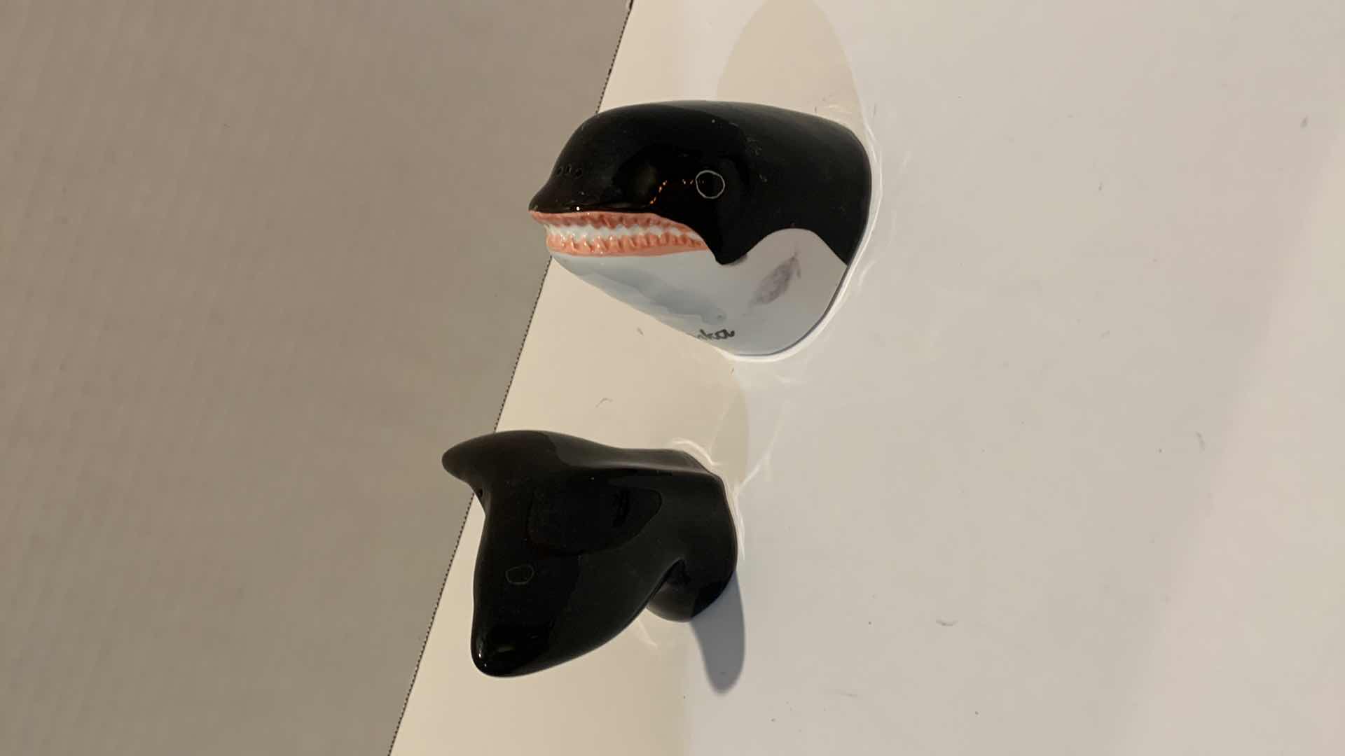 Photo 1 of 2 PCS WHALE PAPER AND SALT SHAKER