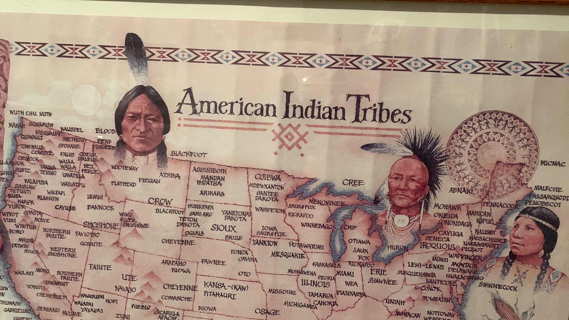 Photo 1 of AMERICAN INDIAN TRIBES MAP 26”X 20”
