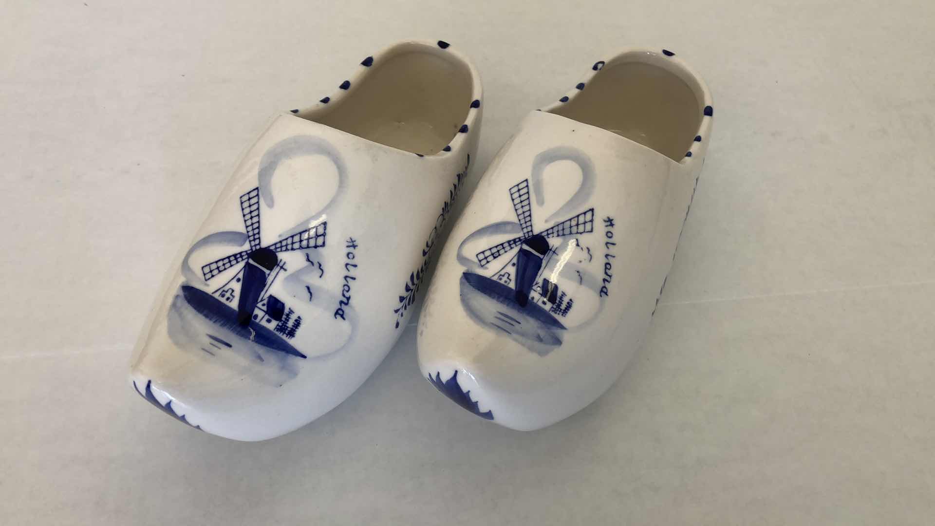 Photo 1 of 5”L DUTCH CERAMIC CLOG SHOES