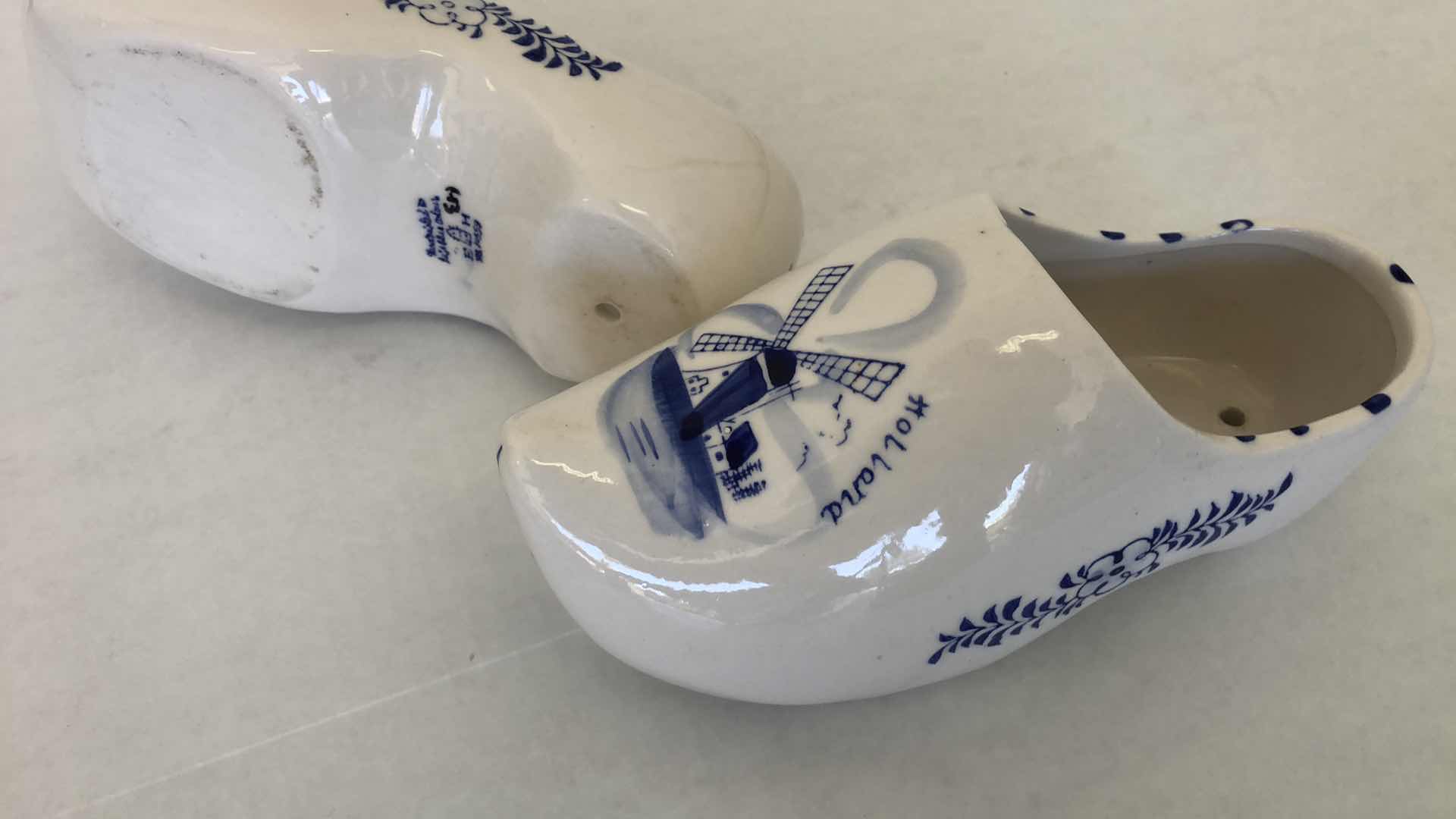 Photo 1 of 5”L DUTCH CERAMIC CLOG SHOES