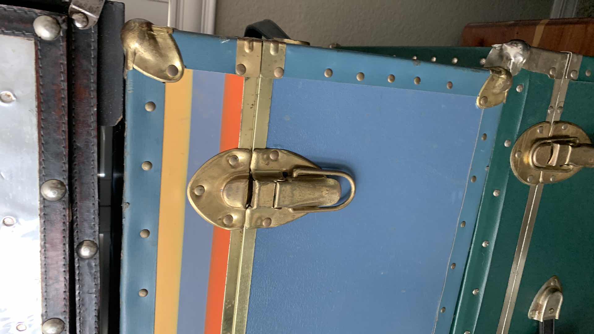 Photo 1 of GREEN COLOR STORAGE TRUNK 31”x15”x17”