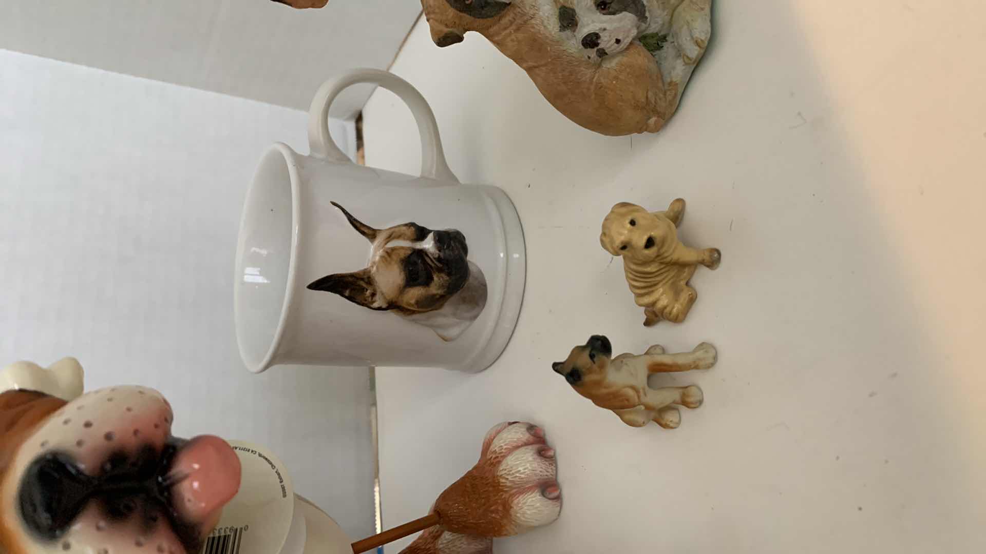 Photo 1 of 7 PCS BOXER DOG FIGURES AND MUG AND PIC FRAME