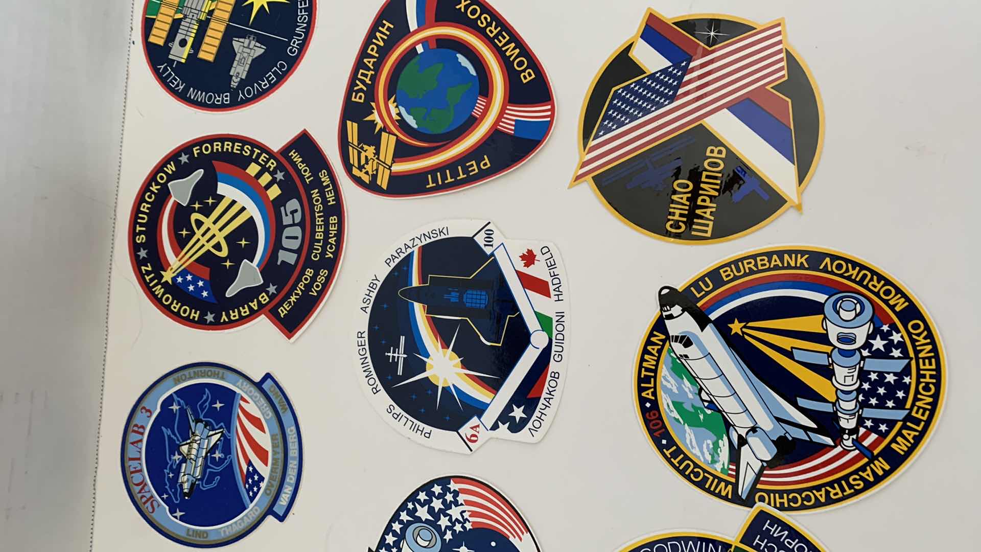Photo 1 of 10 PCS SPACE SHUTTLE STICKERS