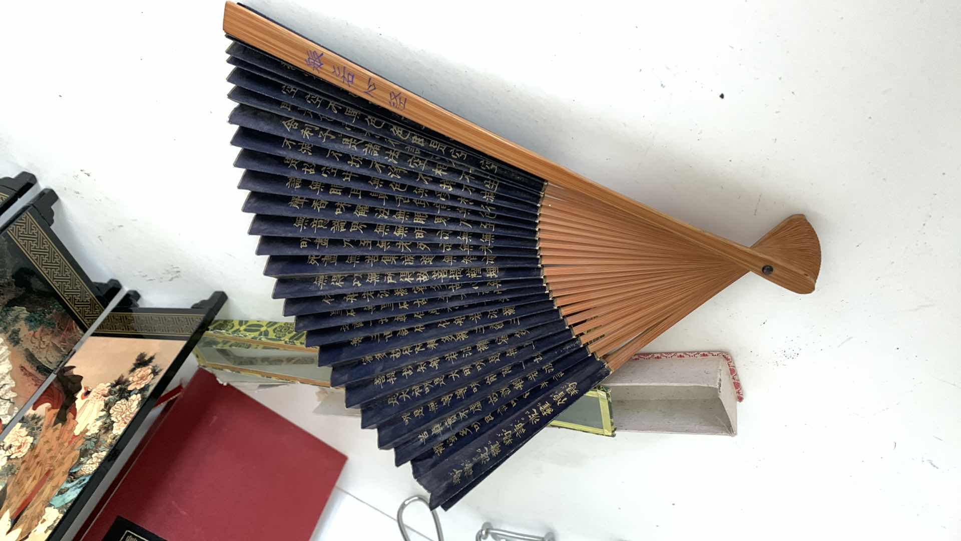 Photo 1 of 3 PCS ASSORTED ASIAN MIRROR AND LITTLE DIVIDER AND FAN