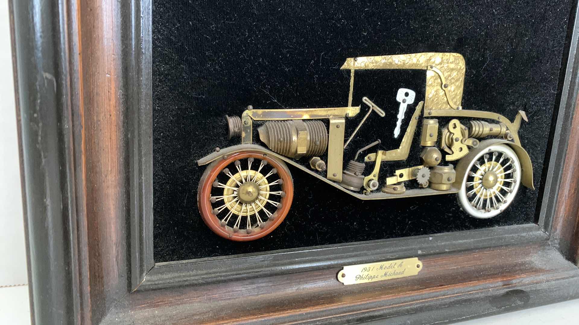 Photo 1 of 1931 MODEL OF PHILIPPE MICHAUD CAR  WALL ART 30”X9”