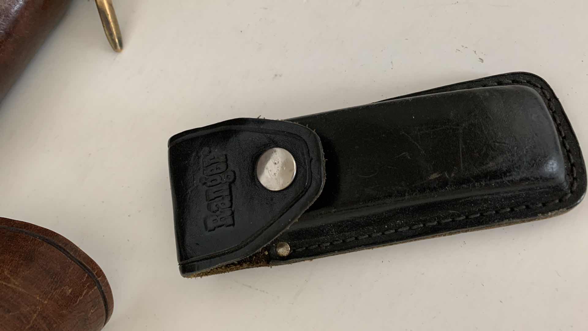 Photo 1 of 2 REAL LEATHER PURSE AND BUCKET KNIFE COVER