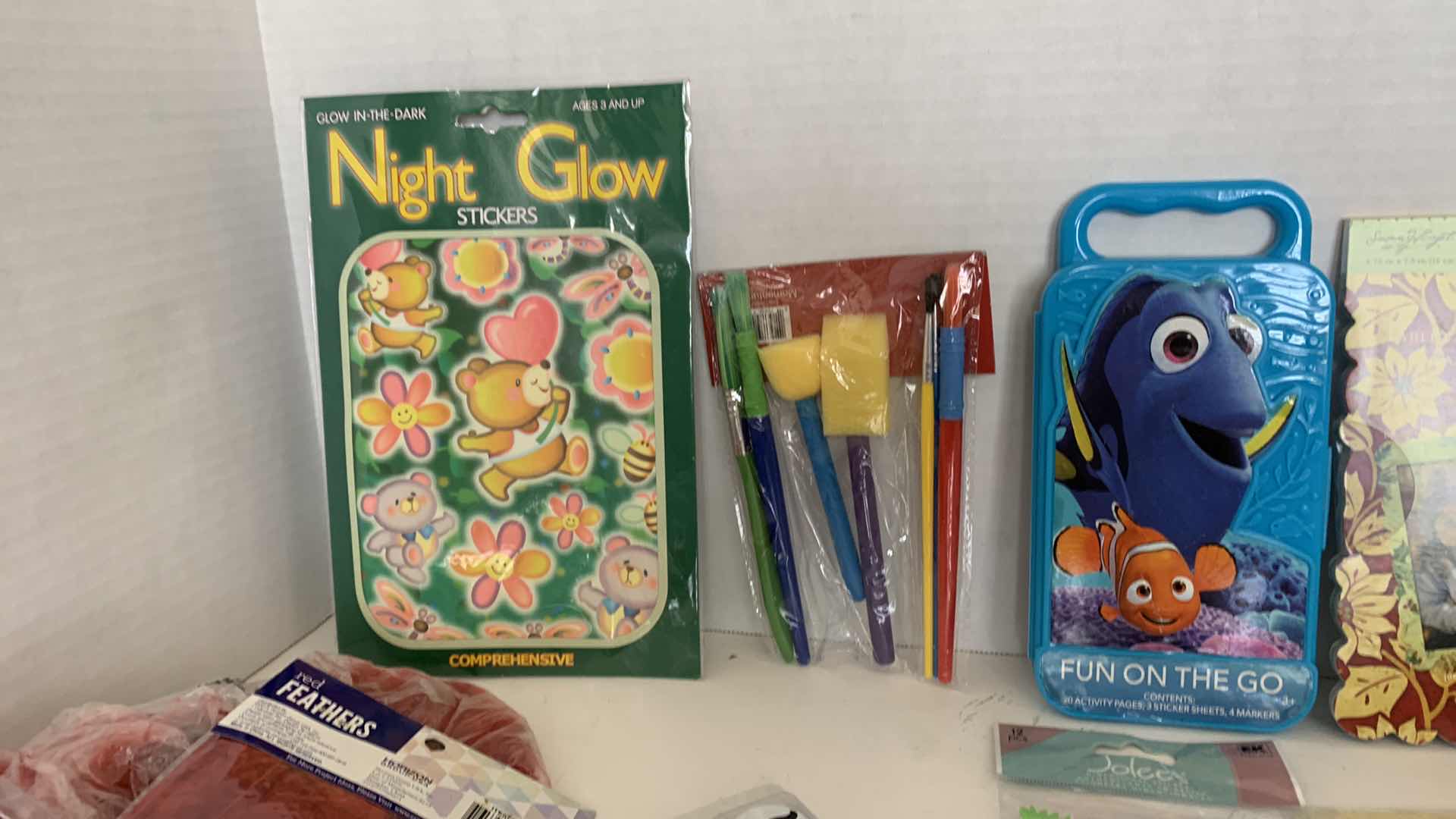 Photo 1 of CRAFT MATERIALS STICKERS FEATHERS