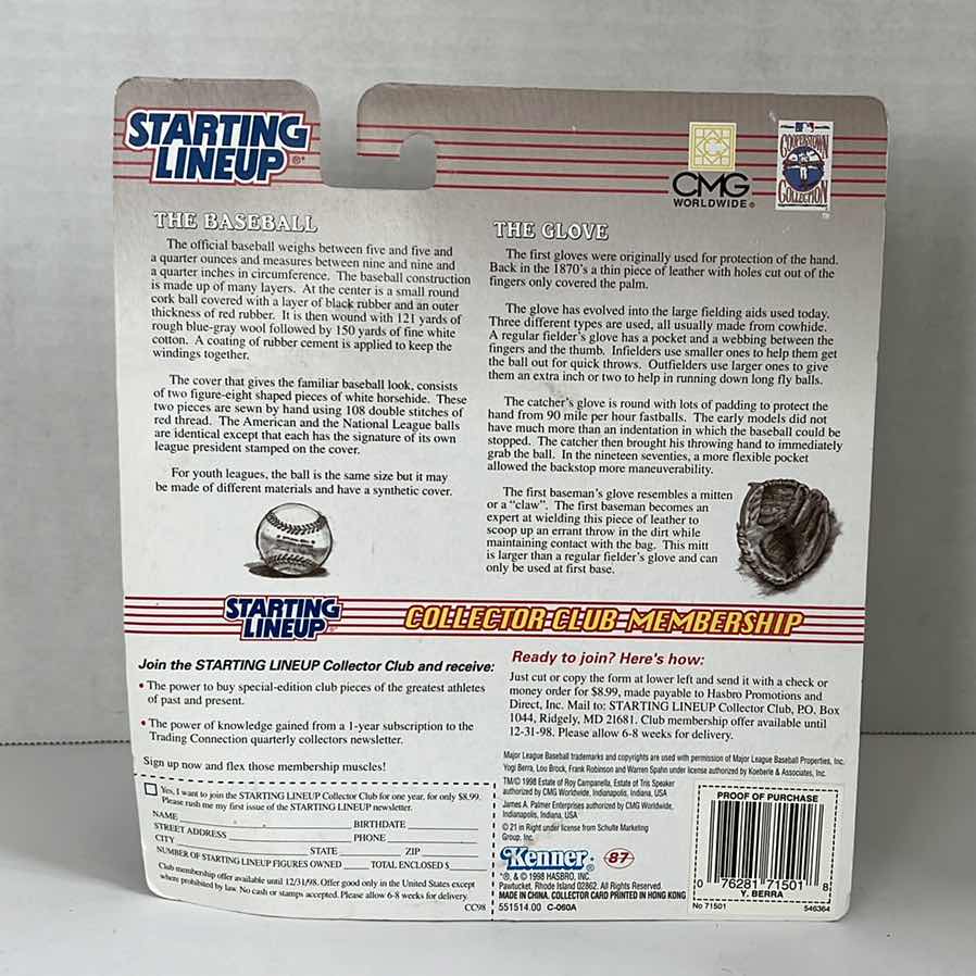 Photo 1 of 1998 SERIES STARTING LINEUP YOGI BERRA