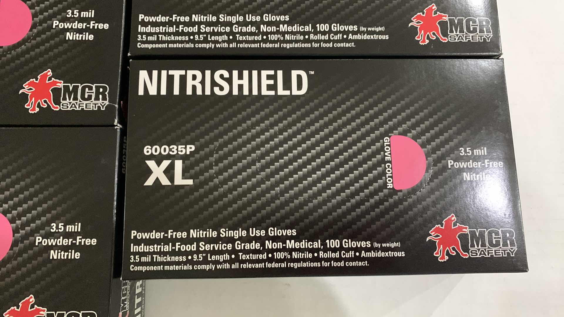 Photo 1 of 5 BOXES OF NITRISHIELD 3.5 MIL GLOVES SIZE XL