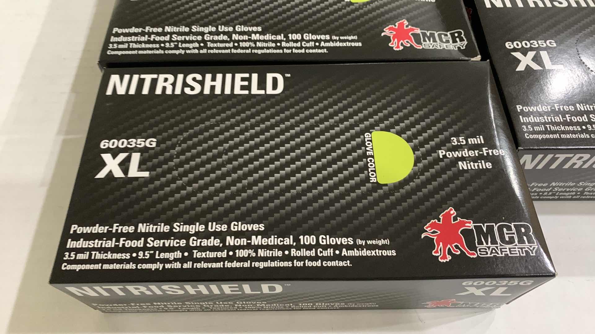 Photo 1 of 5 BOXES OF NITRISHIELD 3.5 MIL GLOVES SIZE XL