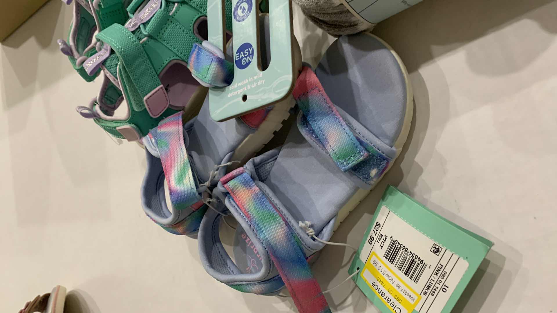 Photo 1 of KIDS SANDALS AND SOCKS SIZE 10 & 11