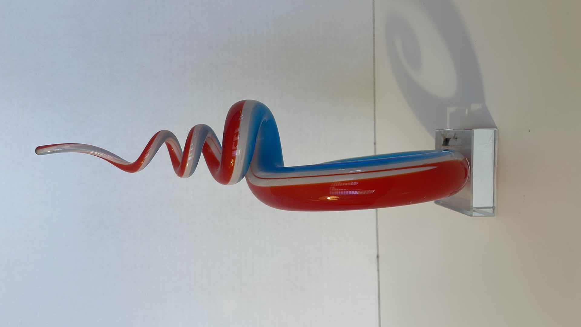 Photo 1 of MURANO GLASS SWIRL SCULPTURE 13" TALL CIRCA 1970 ITALY