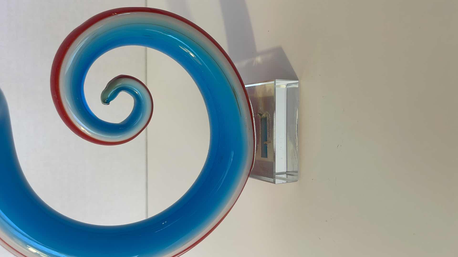 Photo 1 of MURANO GLASS SWIRL SCULPTURE 13" TALL CIRCA 1970 ITALY