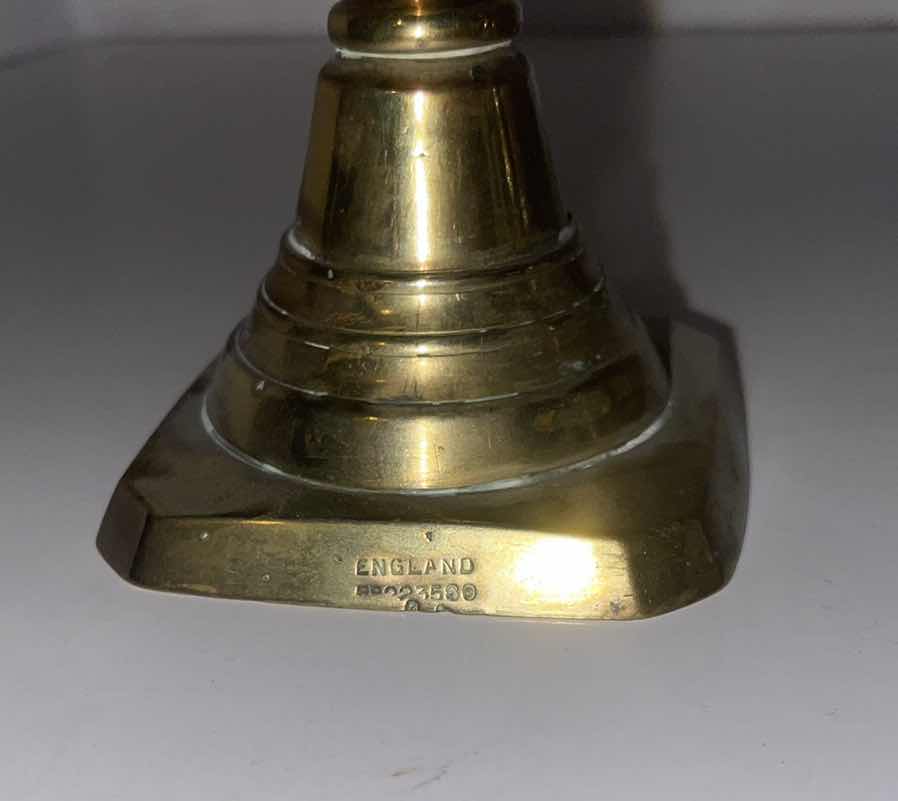 Photo 1 of GALILEO THERMOMETER AND FITZROY STORMGLASS COMBO, TOMBSTONE ARIZONA SUPER SHOT GLASS, “ENGLAND” CANDLESTICK HOLDER 8”H