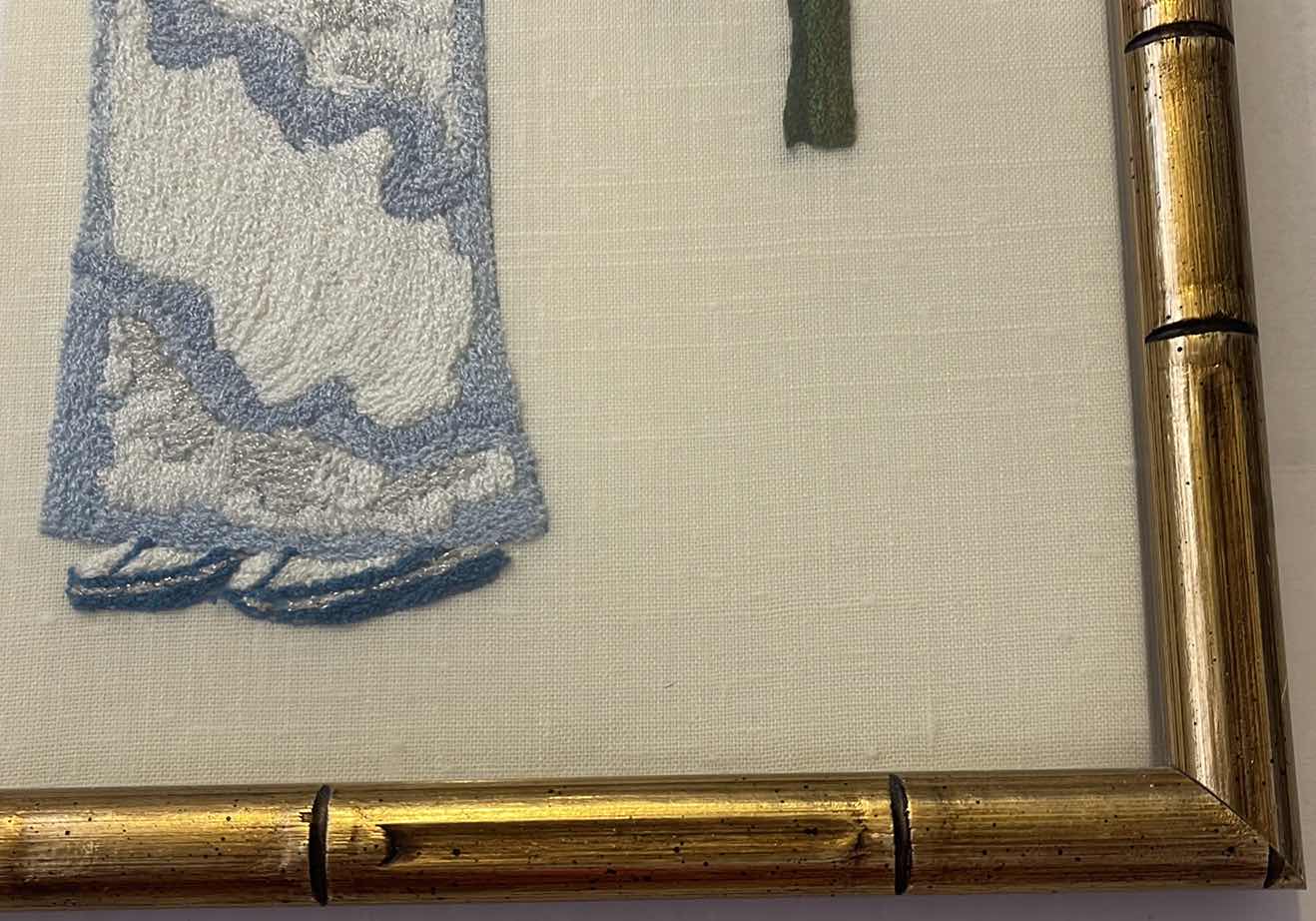 Photo 1 of 3-JAPANESE “GEISHA” EMBROIDERED WALL ART 13”x30”H