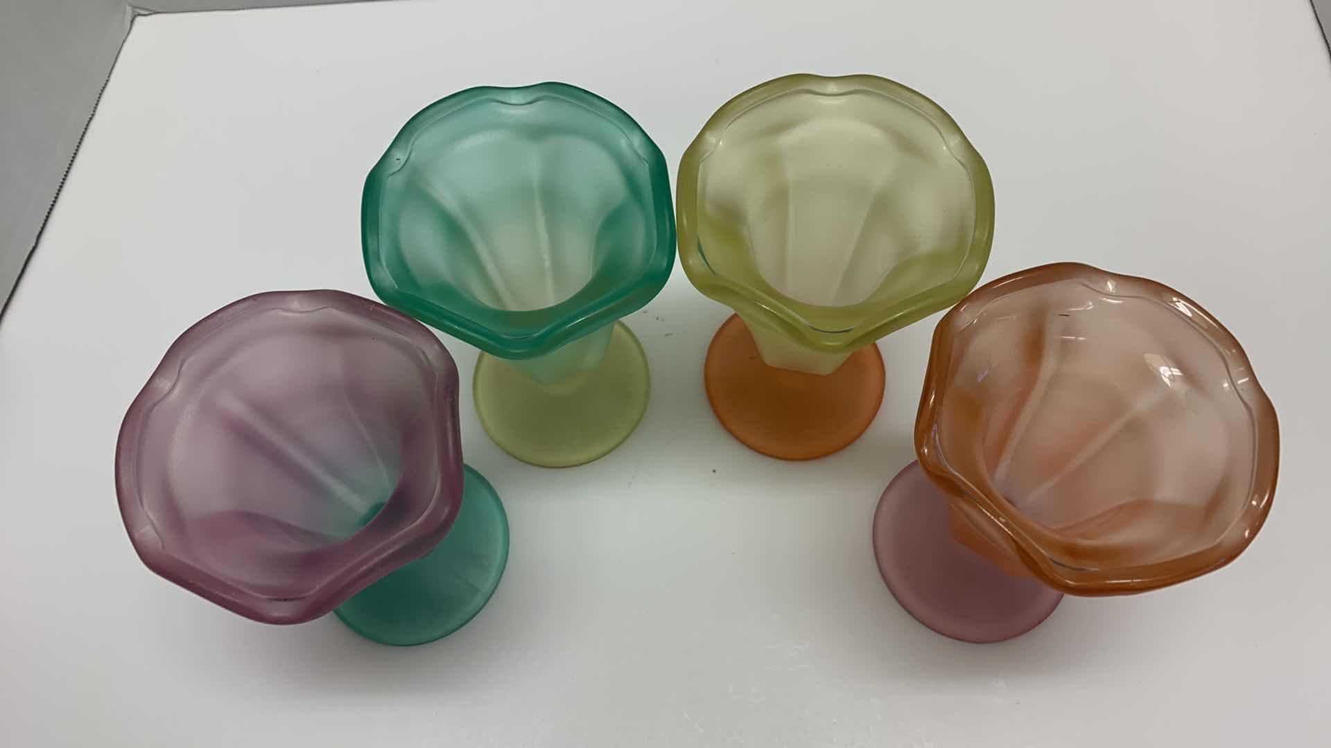 Photo 1 of LIBBY KADINK FROSTED ICE CREAM PARFAIT GLASSES SET OF 4