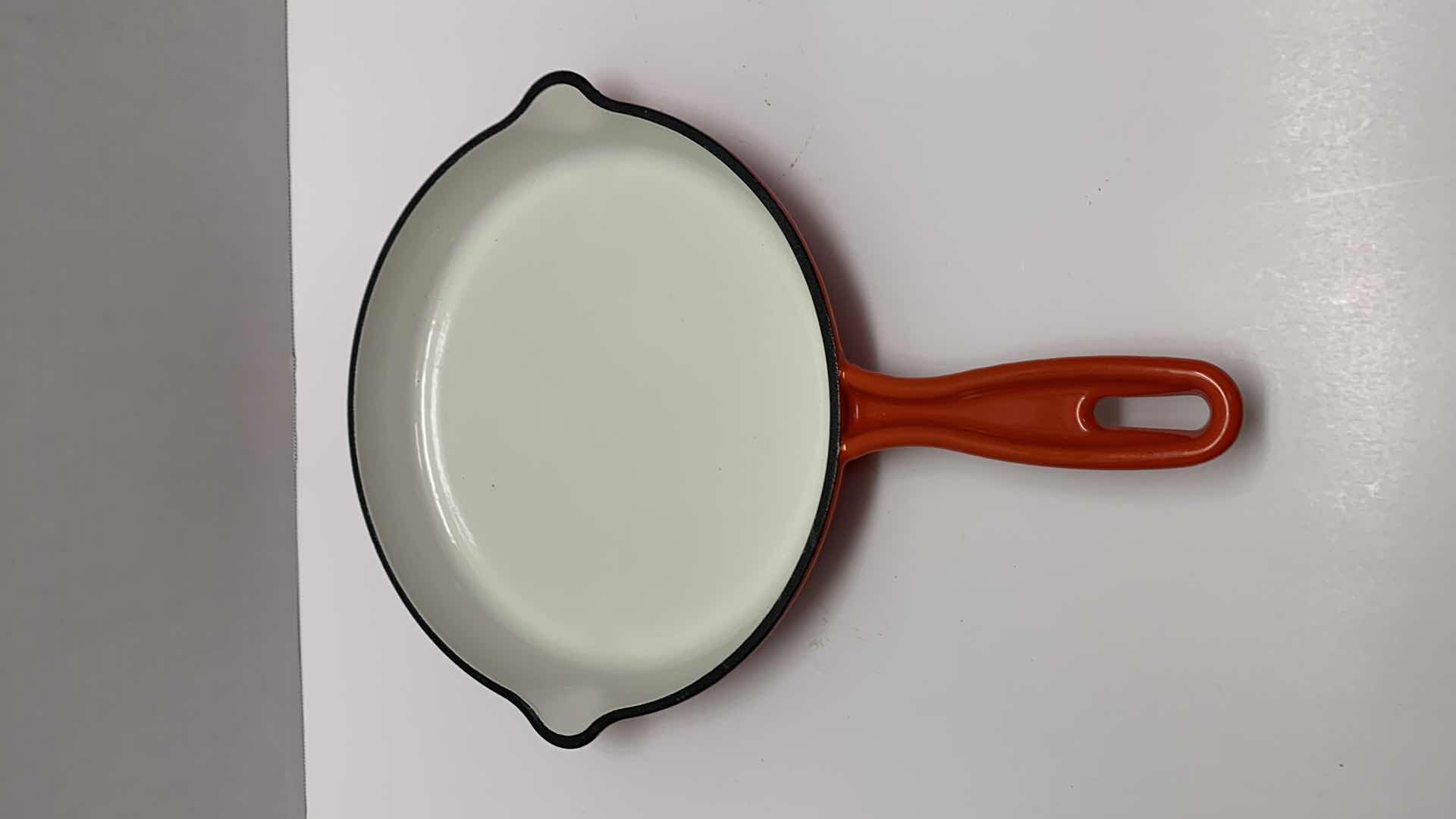 Photo 1 of CAST IRON RED FRYING PAN 11” WIDE