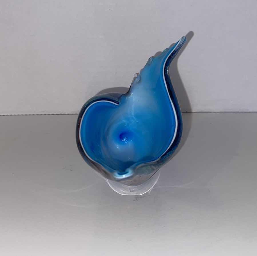 Photo 1 of HANDBLOWN GLASS CONCH SHELL PAPER WEIGHT 11”X6”H