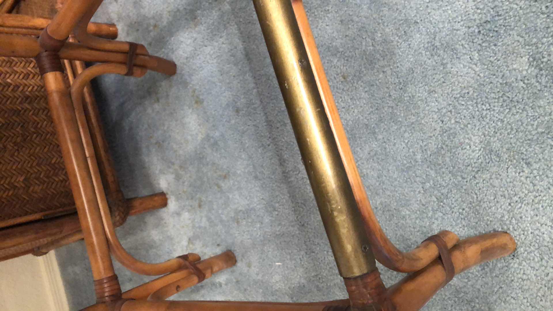 Photo 1 of BAMBOO AND RATTAN DRY BAR WITH CHAIRS 54” X 24” H 39”