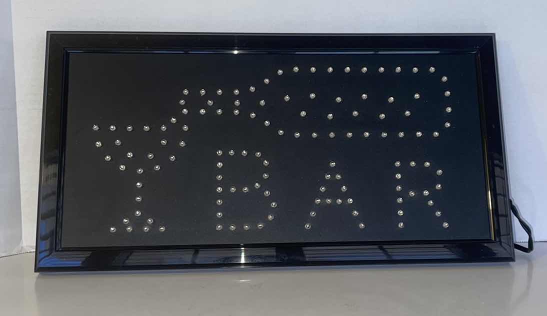 Photo 1 of LED BAR SIGN NEON ELECTRIC DISPLAY WITH ANIMATION, ALL LIGHTS WORK 19”X10”H