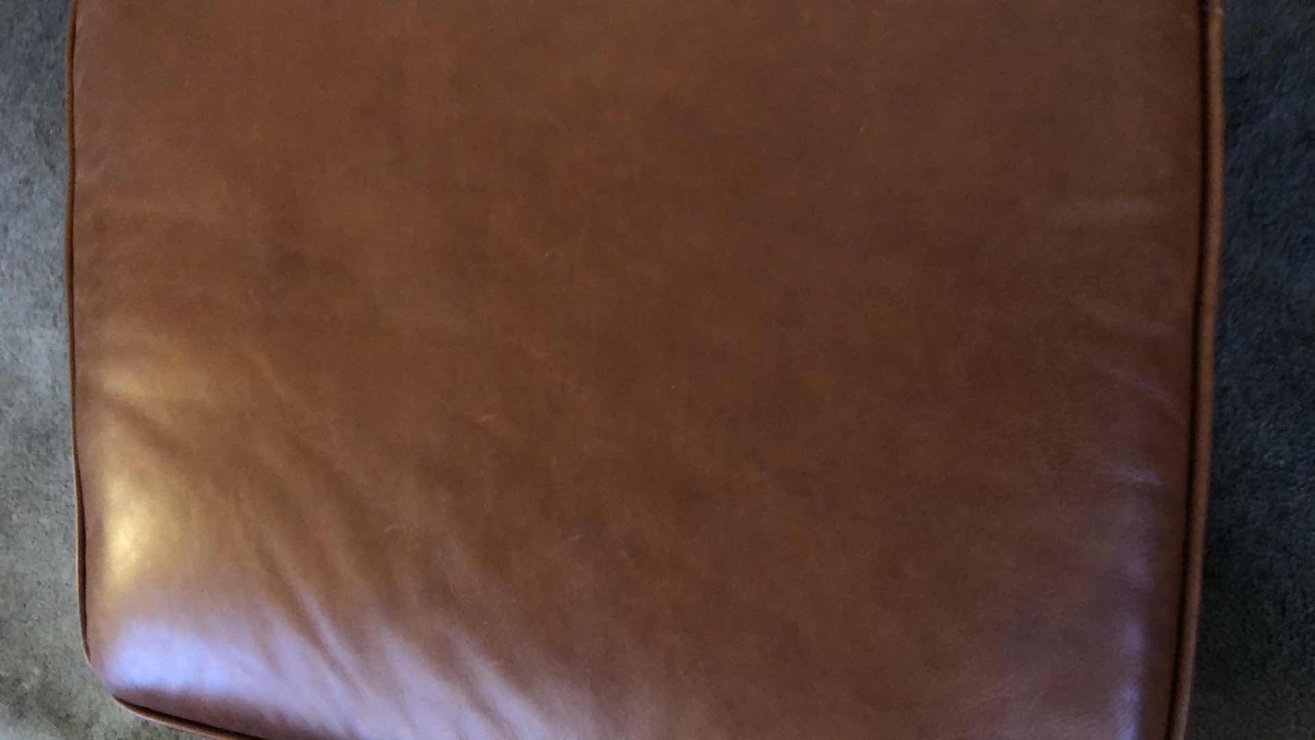 Photo 1 of  ELEANOR RIGBY CLASSIC AMADEUS CANYON LEATHER OTTOMAN 26” X  31” H 18”