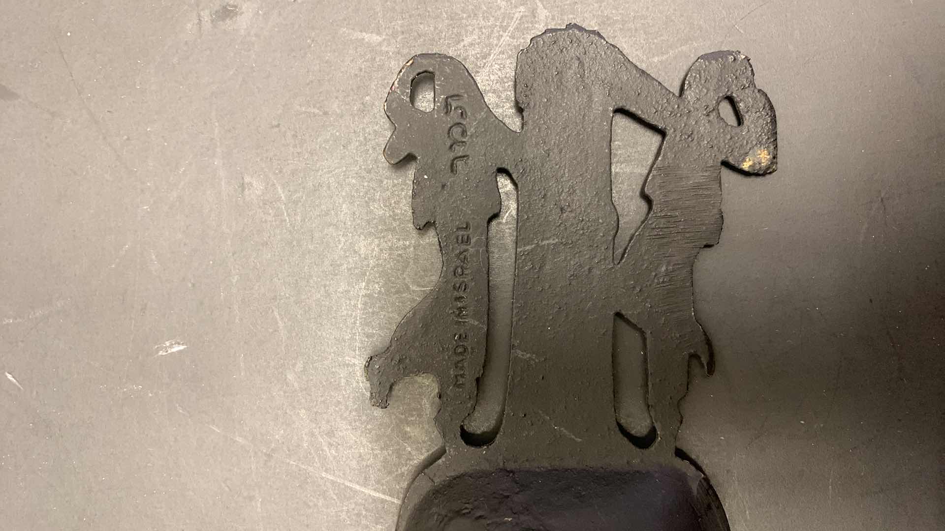 Photo 1 of MADE IN ISRAEL GUITAR SHAPED DISH BRASS AND ENAMEL