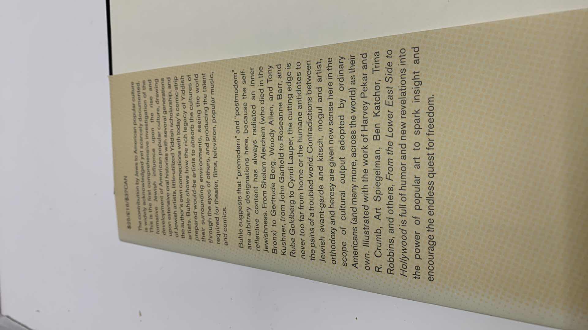 Photo 1 of FROM THE LOWER EAST SIDE TO HOLLYWOOD BY PAUL BUHLE