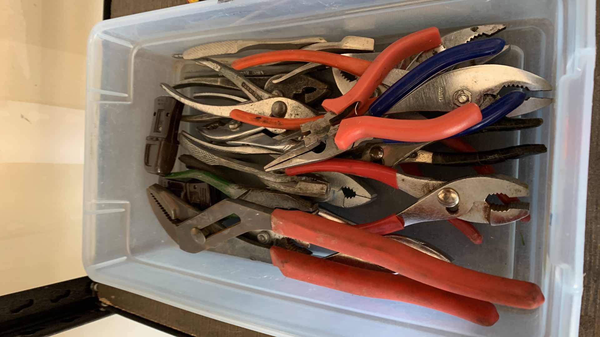 Photo 1 of ASSORTED PLIERS, TOOL BAG AND TOOLS