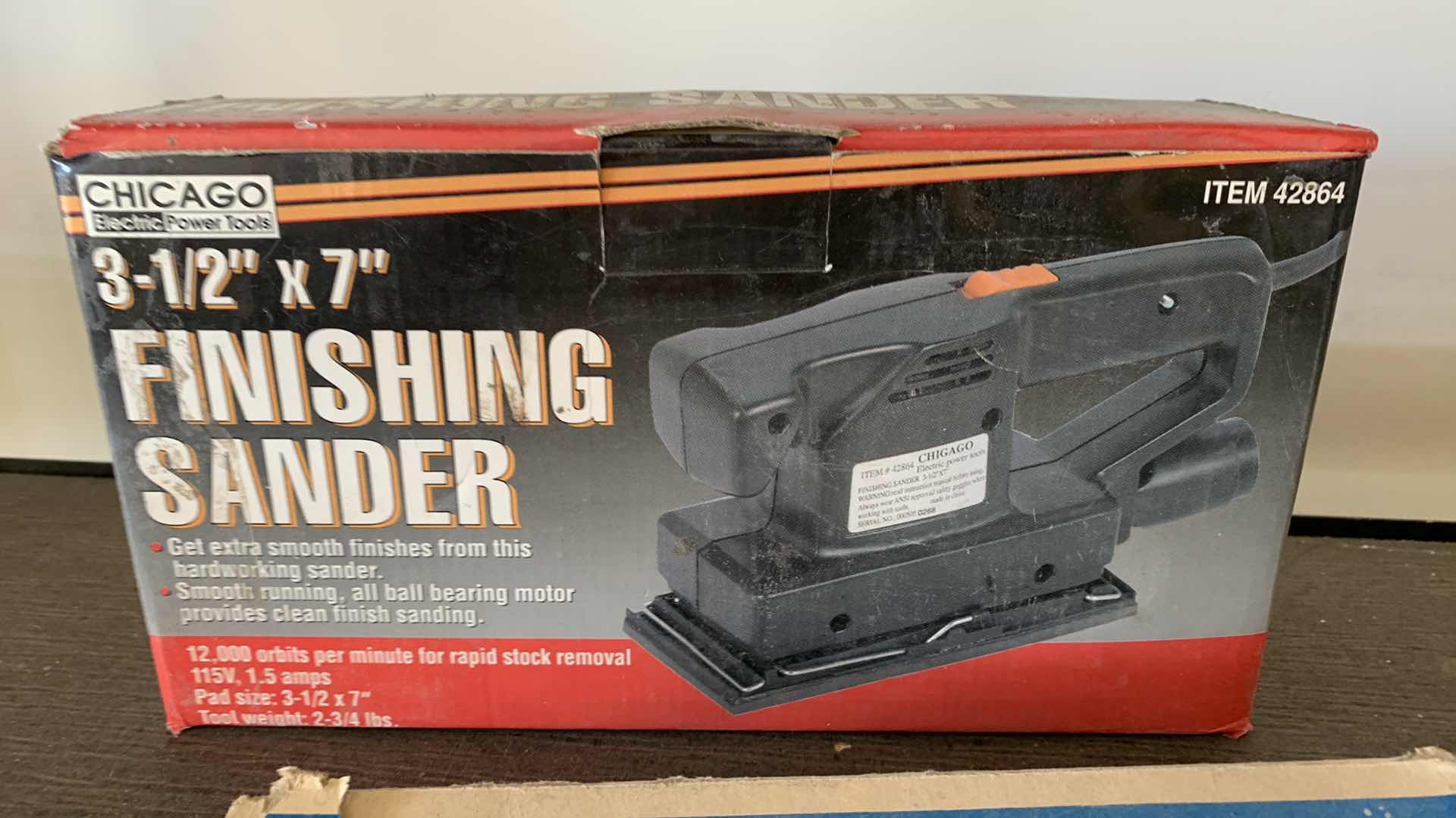 Photo 1 of 3-1/2” X 7” FINISHING SANDER AND COATED ABRASIVE SHEETS