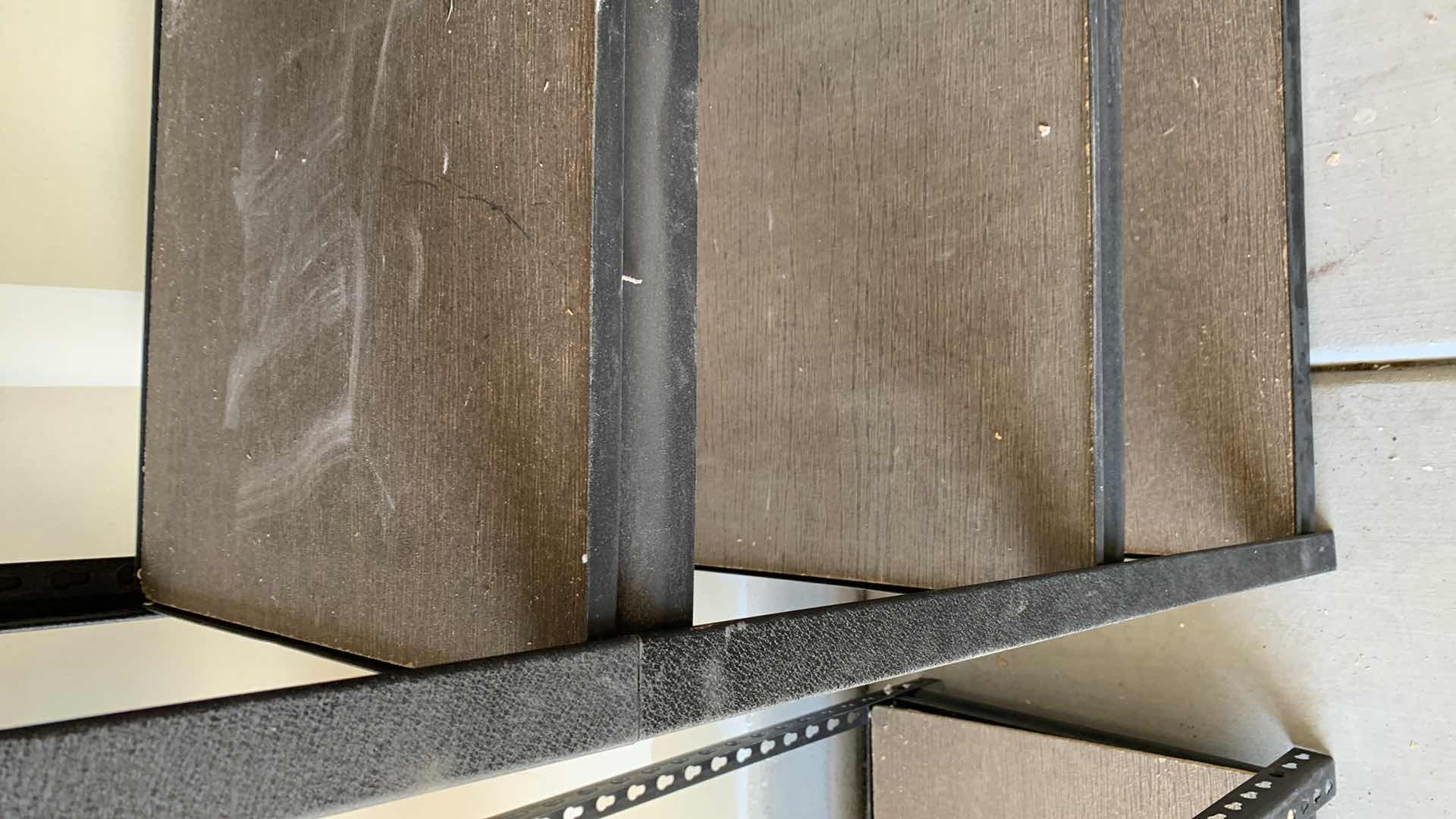 Photo 1 of 5-SHELF METAL AND WOODEN UNIT 37” X 19” H 72”