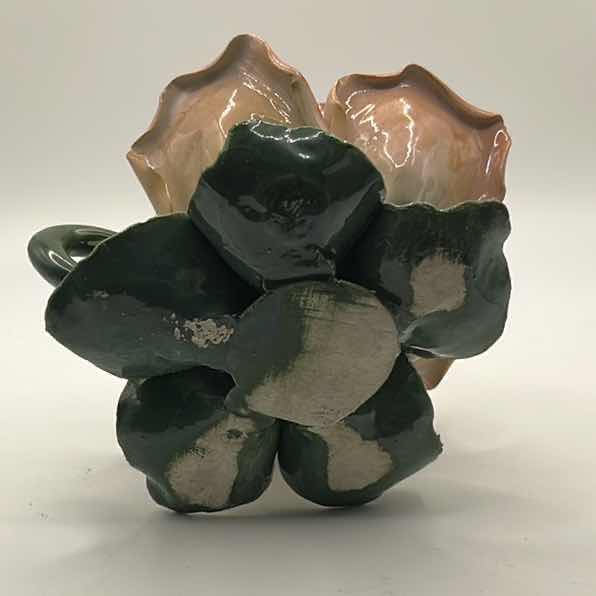 Photo 1 of PORCELAIN ROSE CANDLE STICK VINTAGE