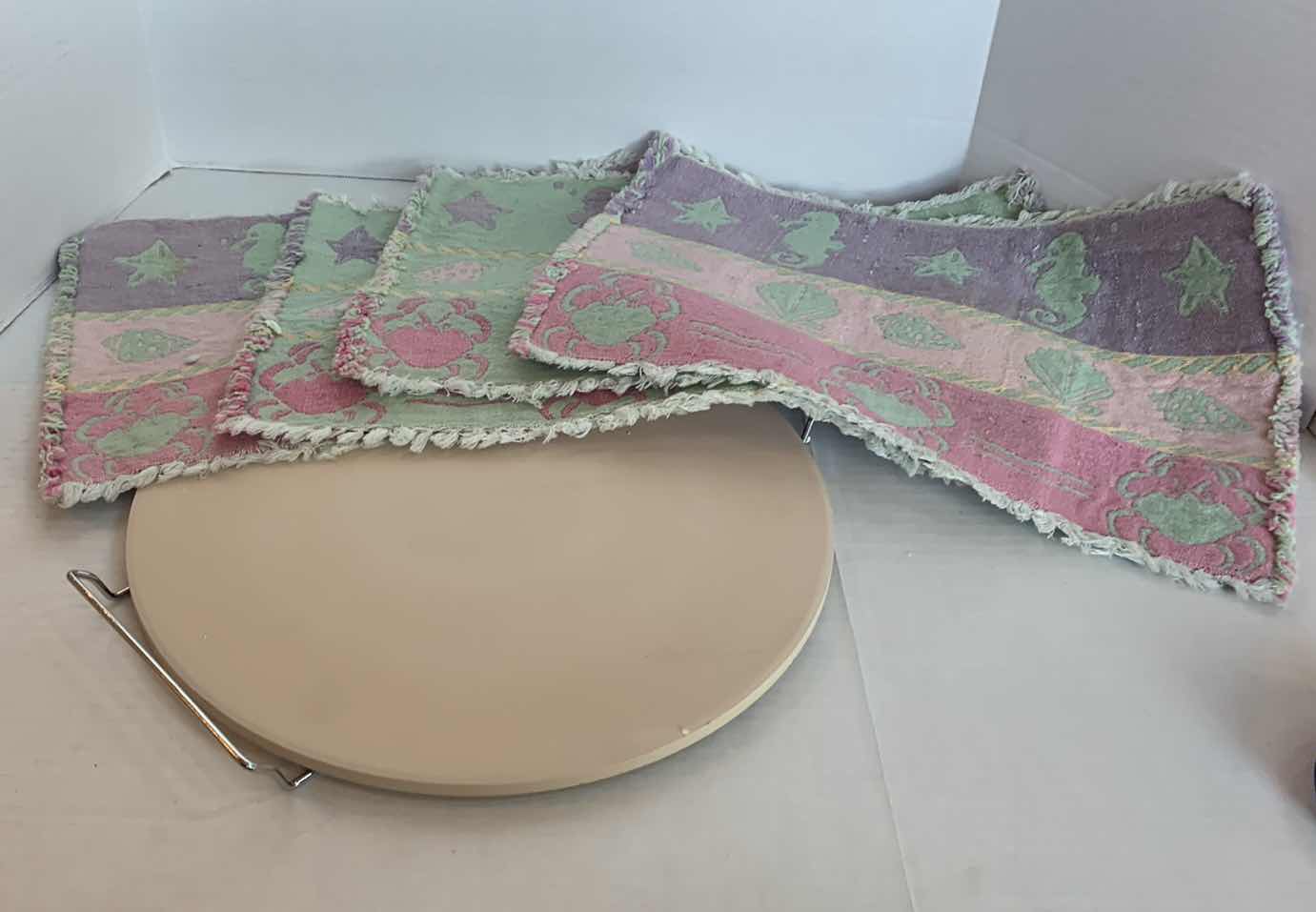 Photo 1 of PIZZA STONE AND 4-TABLECLOTHS