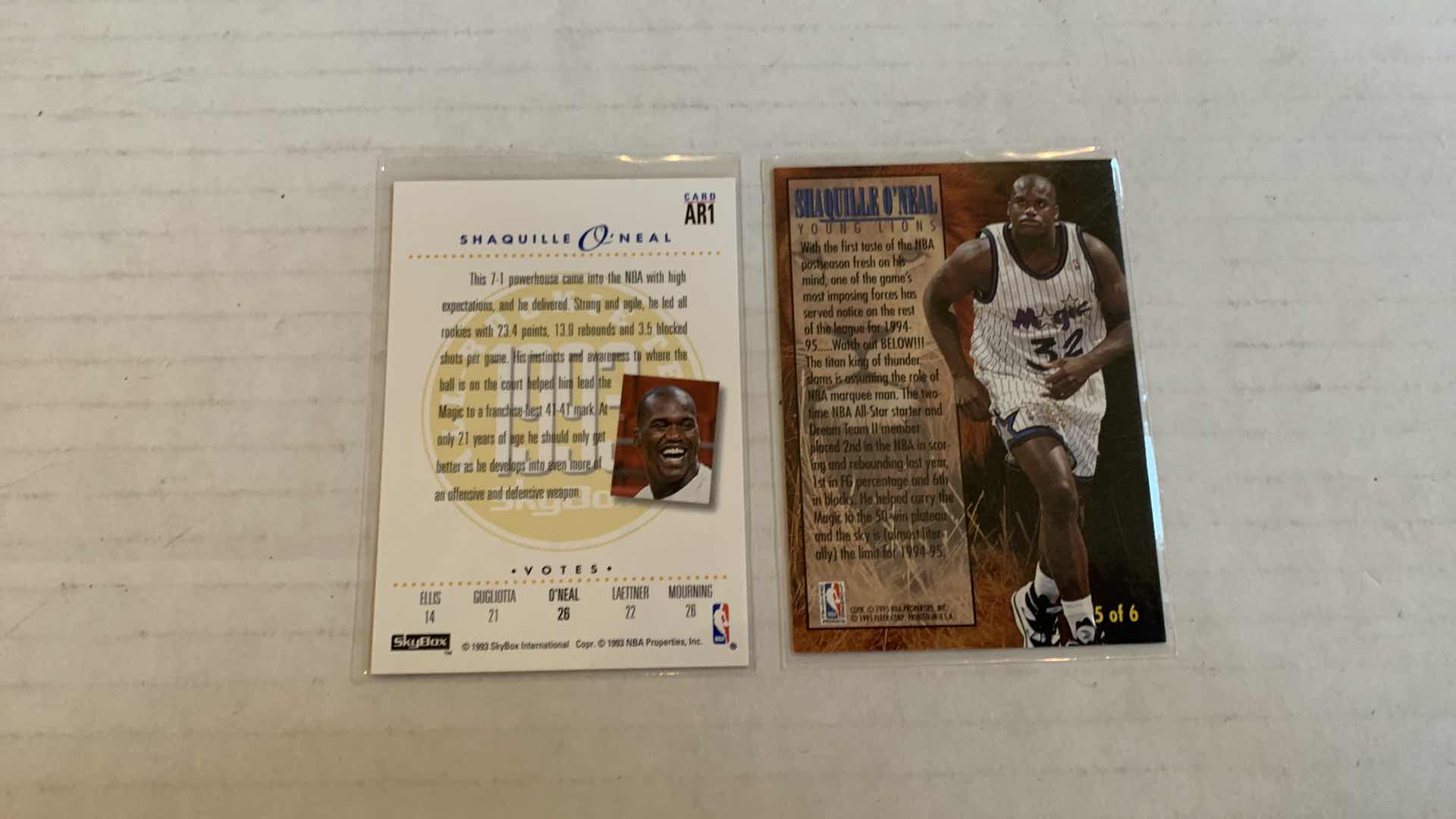Photo 1 of 2-NBA SHAQUILLE O’NEAL ROOKIE CARDS