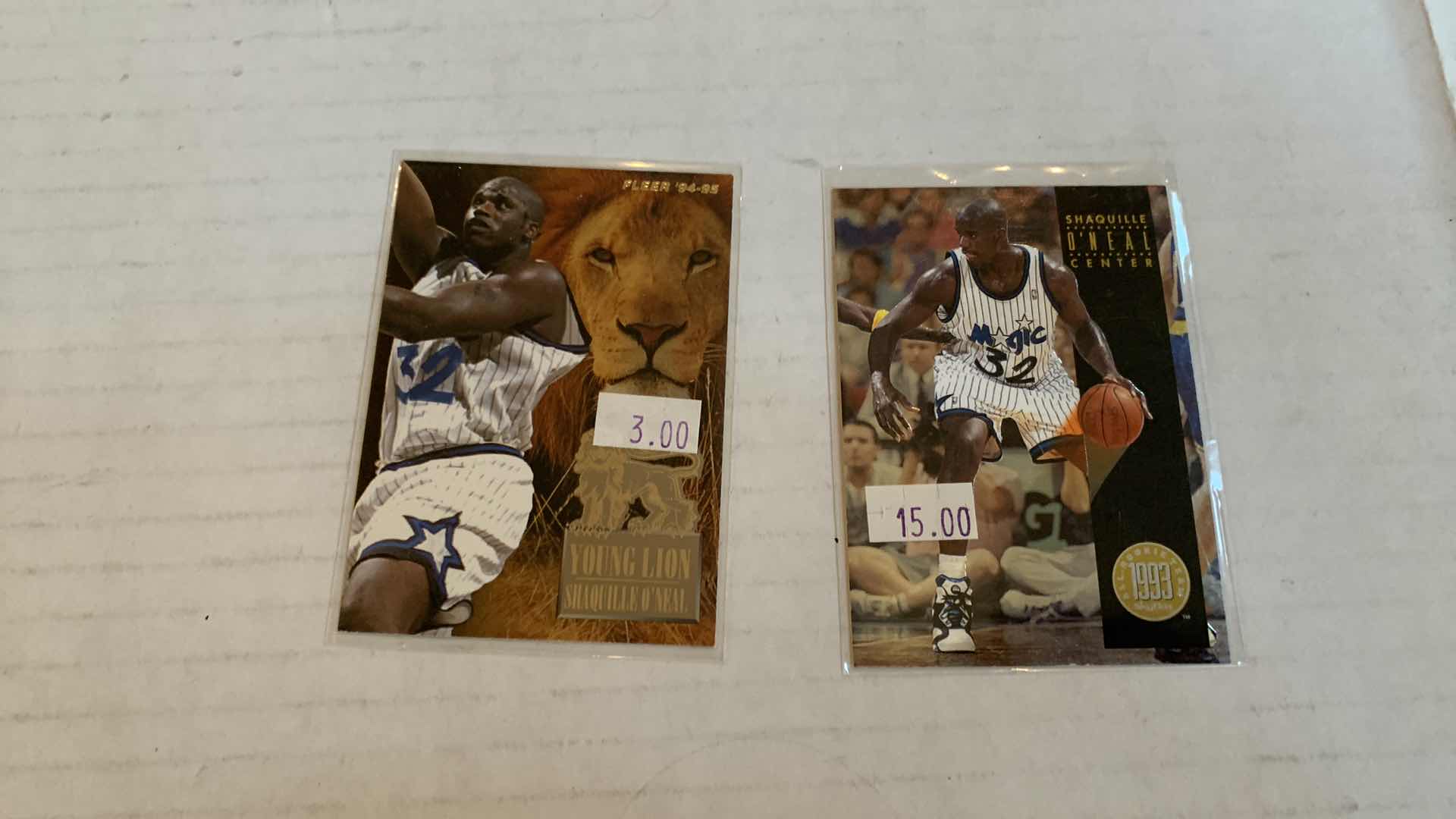Photo 1 of 2-NBA SHAQUILLE O’NEAL ROOKIE CARDS