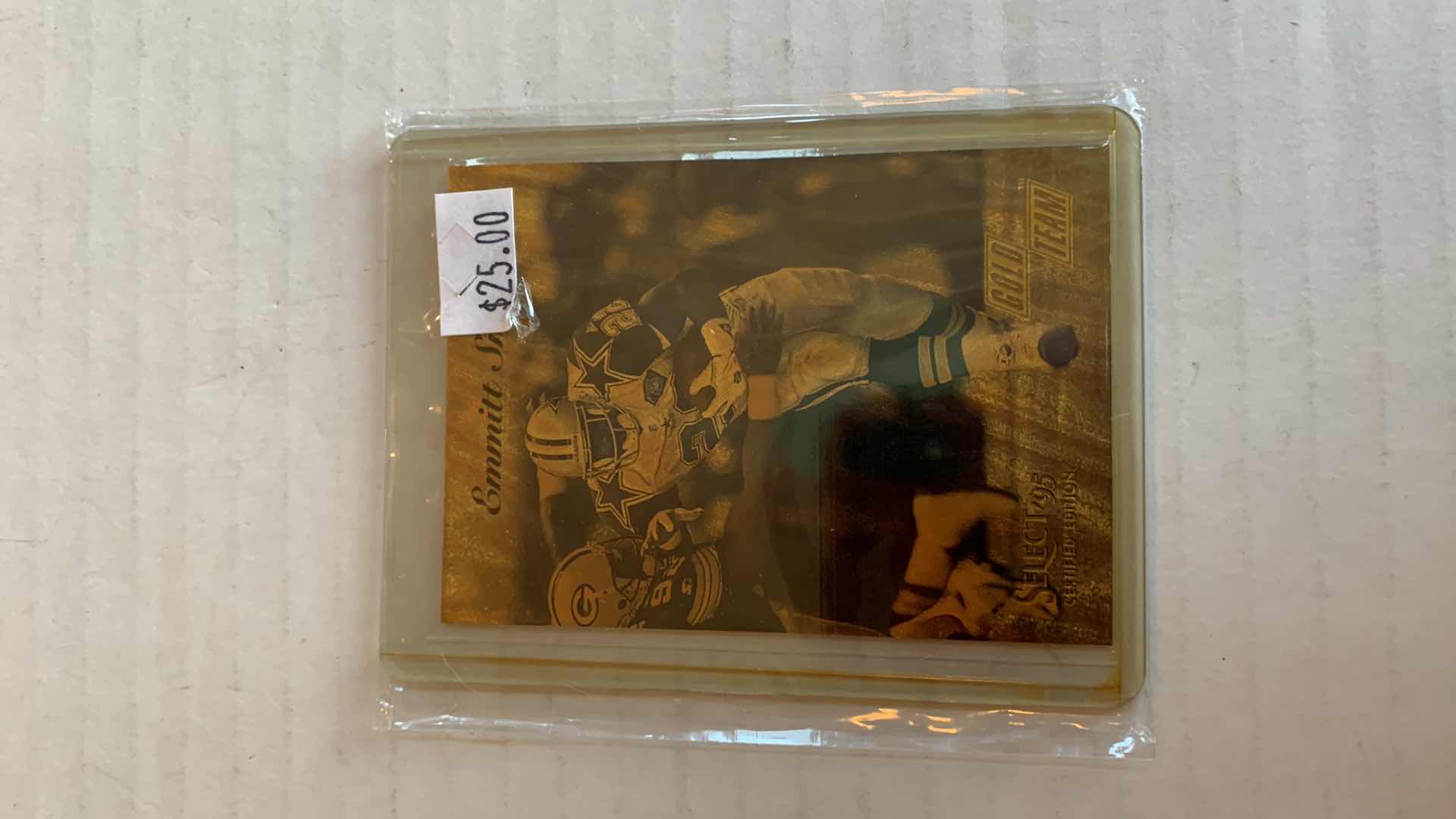 Photo 1 of NFL FOOTBALL EMMIT SMITH DALLAS COWBOYS SELECT 95 CERTIFIED EDITION GOLD TEAM