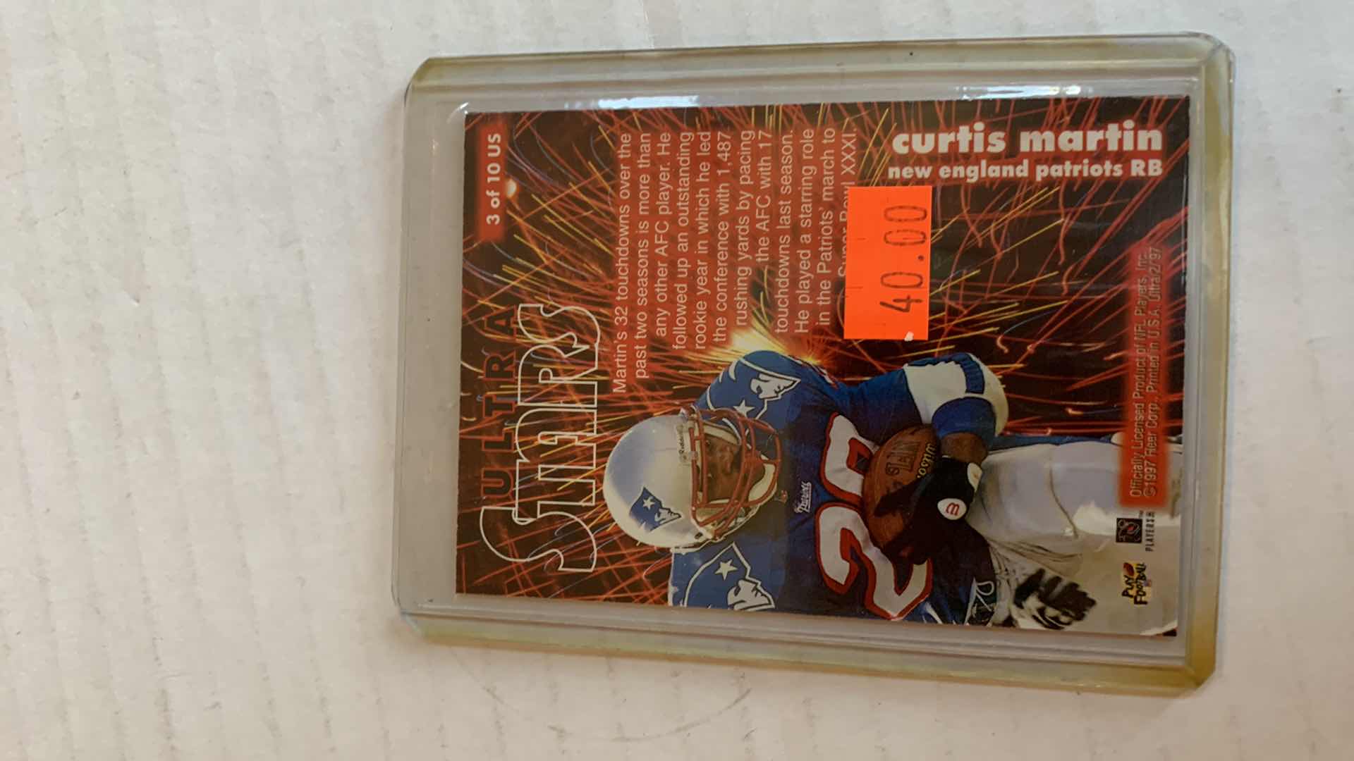 Photo 1 of NFL FOOTBALL CURTIS MARTIN CARD