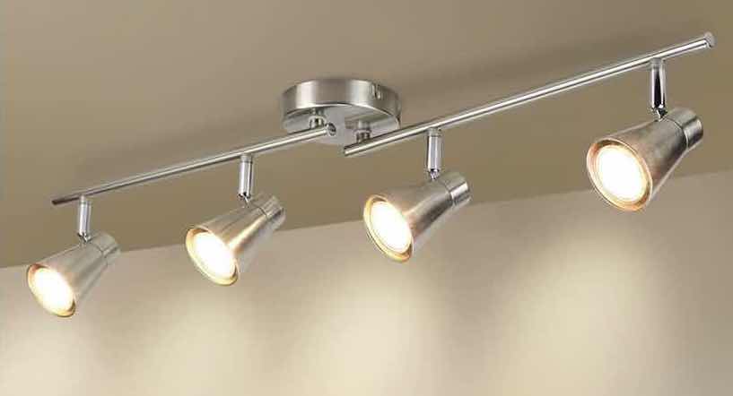 Photo 1 of DLLT 4-LIGHT LED TRACK LIGHT SYSTEM FOR KITCHEN BRUSHED NICKEL FINISH