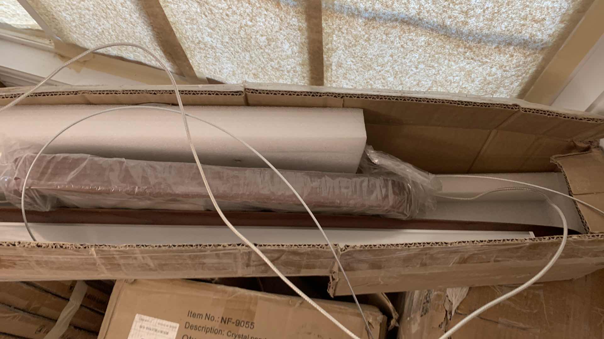 Photo 1 of 51" WOOD LINEAR PENDANT LIGHT FIXTURE