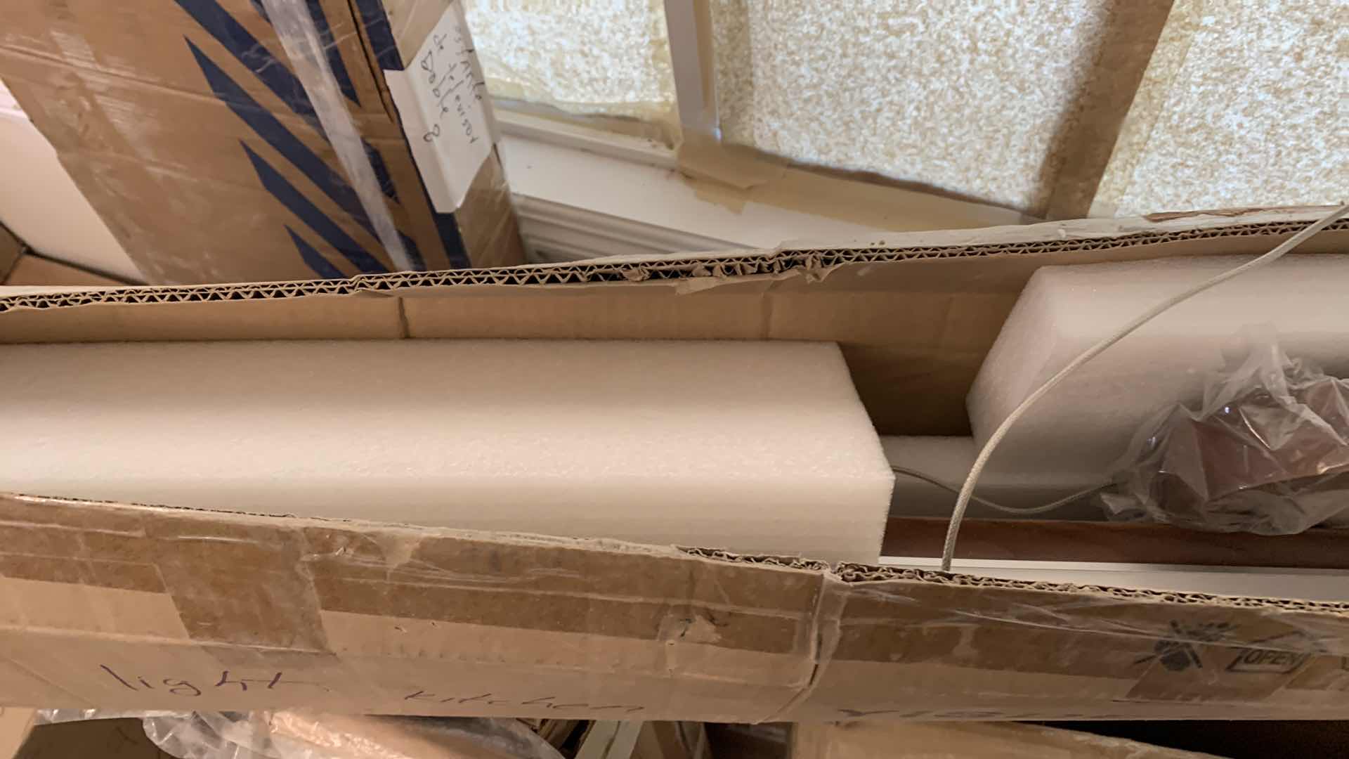 Photo 1 of 51" WOOD LINEAR PENDANT LIGHT FIXTURE