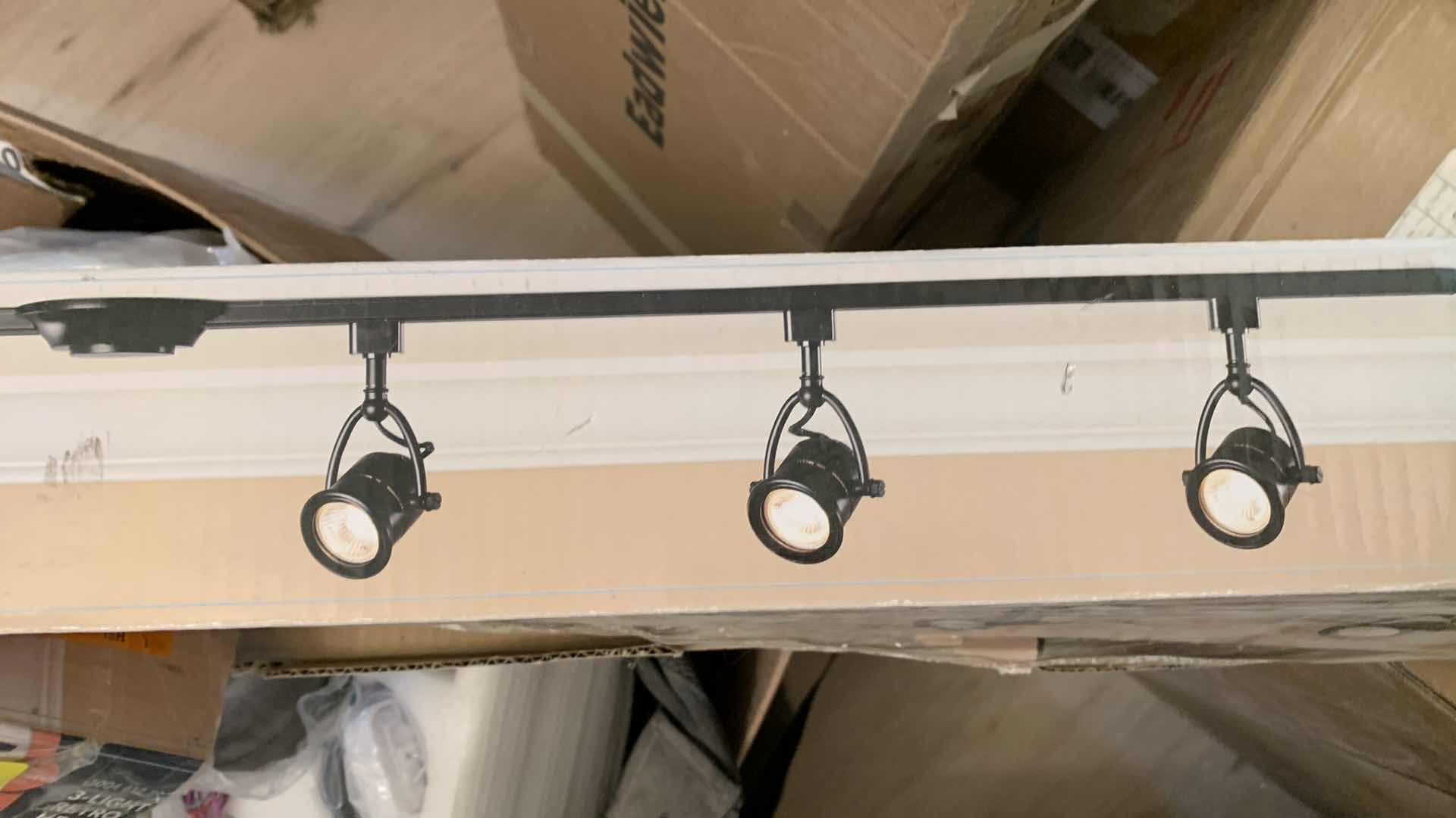 Photo 1 of HAMPTON BAYB3-LIGHT RETRO HEAD TRACK KIT IN BLACK