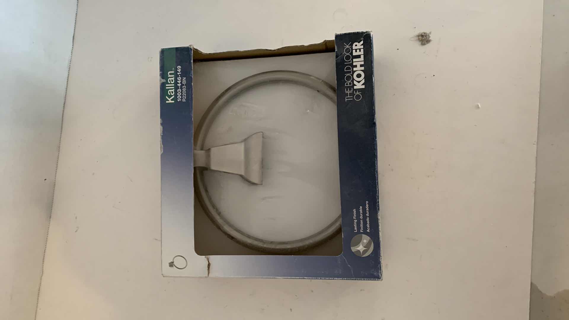 Photo 1 of KOHLER BRUSHED NICKEL TOWEL RING