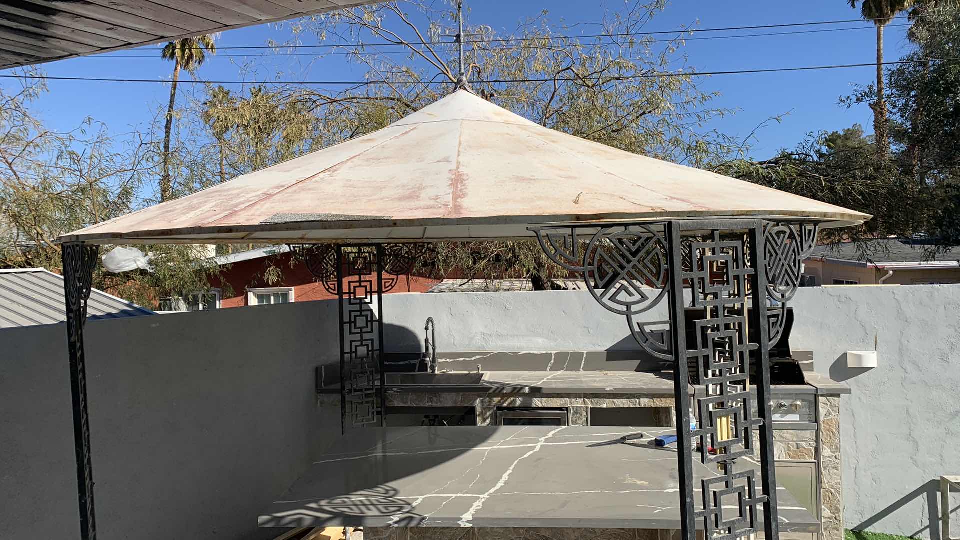 Photo 1 of STEEL GAZEBO WITH ROOF 11 FOOT CIRCUMFERENCE