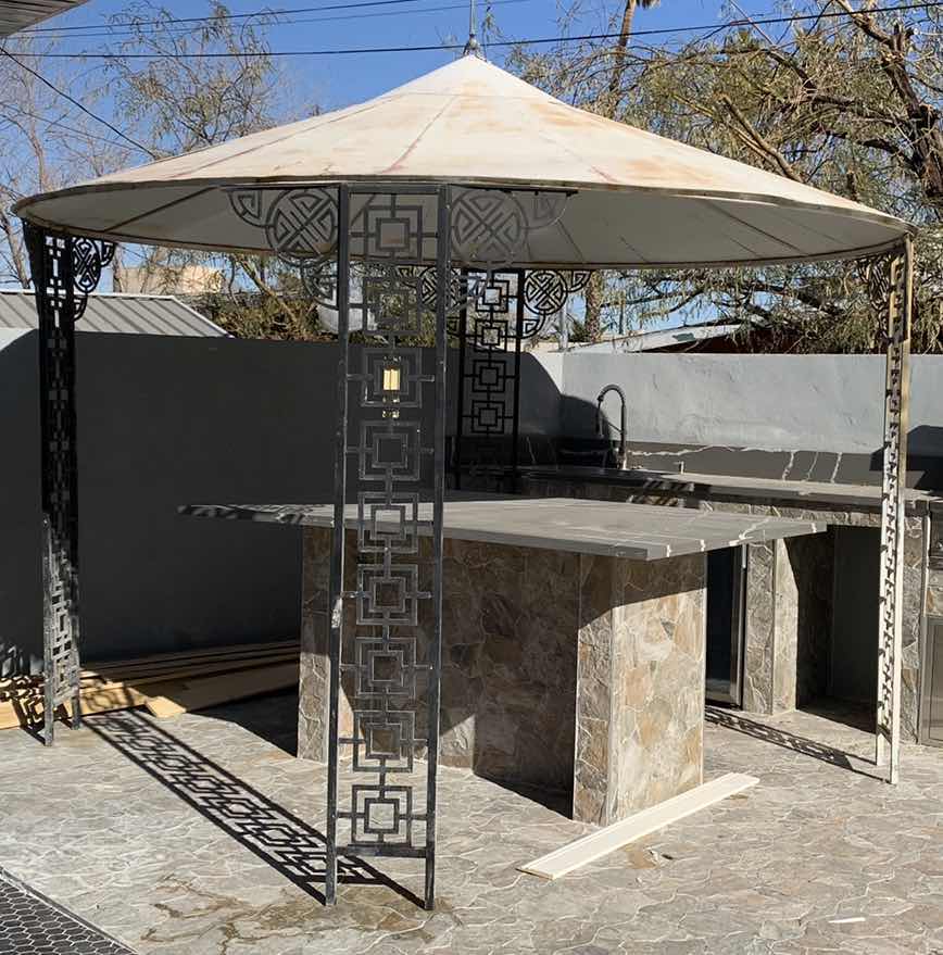 Photo 1 of STEEL GAZEBO WITH ROOF 11 FOOT CIRCUMFERENCE