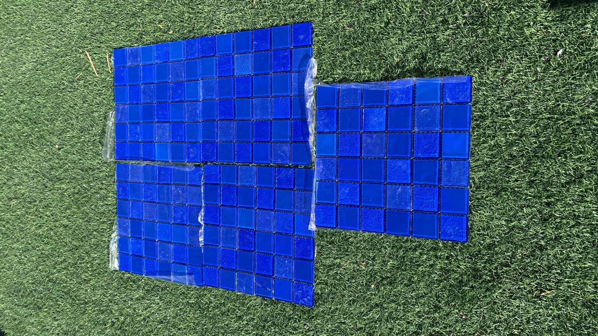 Photo 1 of 5- GLASS POOL OR BATHROOM TILE SHEETS 12” X 12”