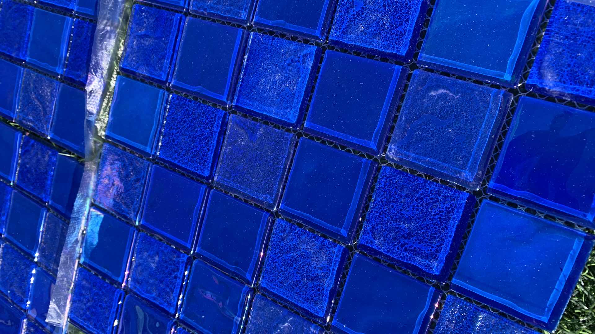 Photo 1 of 5- GLASS POOL OR BATHROOM TILE SHEETS 12” X 12”
